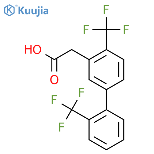 4,2'-Bis(trifluoromethyl)biphenyl-3-acetic acid structure