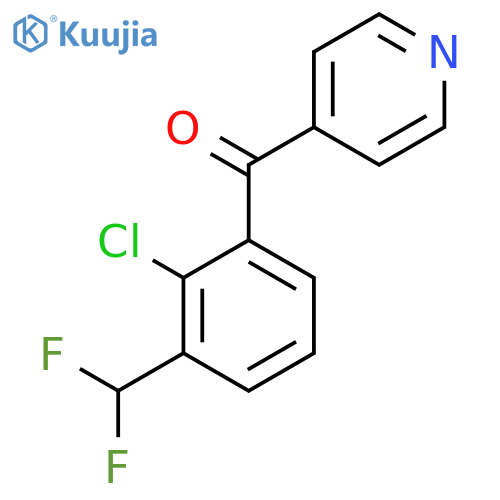 4-(2-Chloro-3-(difluoromethyl)benzoyl)pyridine structure