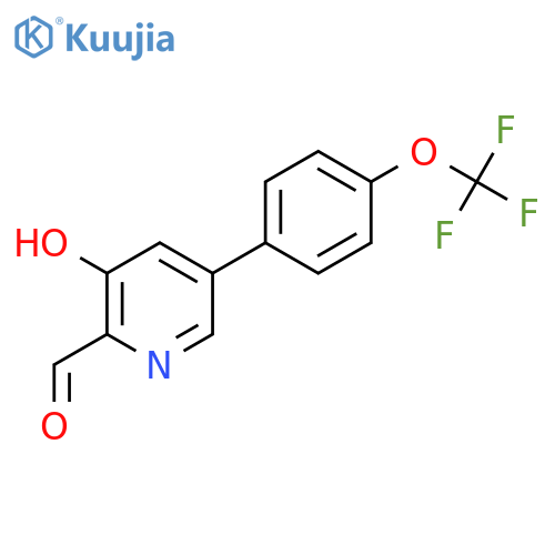 3-Hydroxy-5-(4-(trifluoromethoxy)phenyl)picolinaldehyde structure