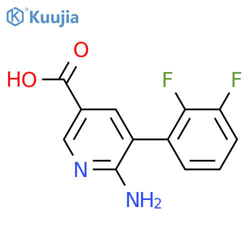 6-Amino-5-(2,3-difluorophenyl)nicotinic acid structure