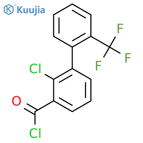 2-Chloro-2'-(trifluoromethyl)biphenyl-3-carbonyl chloride structure