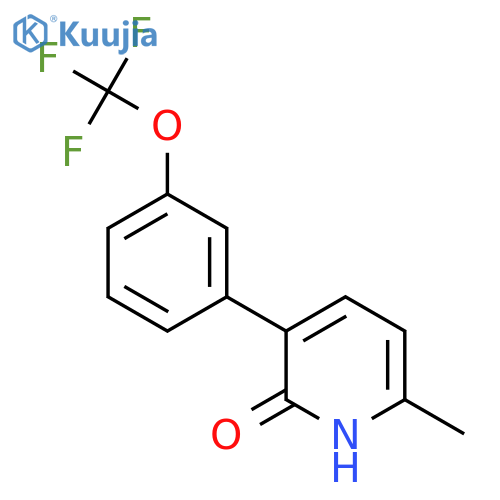 2-Hydroxy-6-methyl-3-(3-(trifluoromethoxy)phenyl)pyridine structure