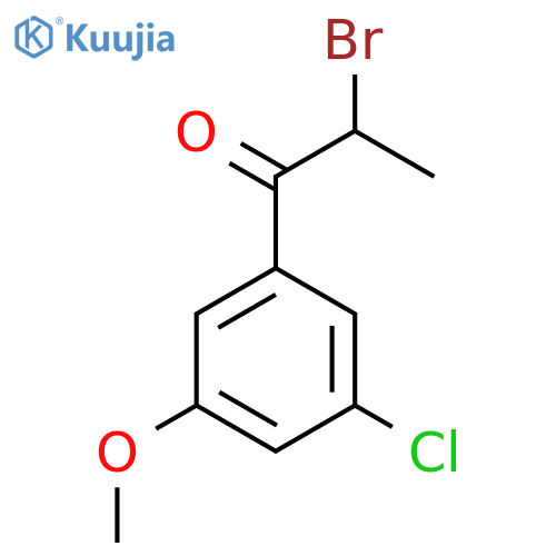 2-Bromo-3'-chloro-5'-methoxypropiophenone structure