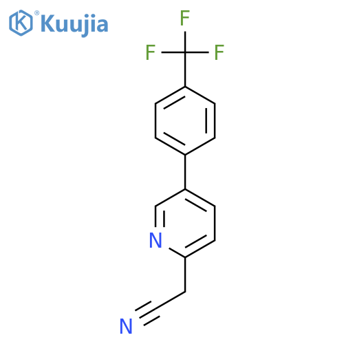 5-(4-(Trifluoromethyl)phenyl)pyridine-2-acetonitrile structure