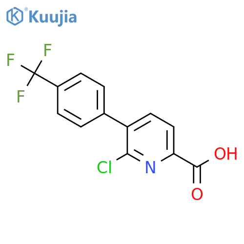 6-Chloro-5-(4-(trifluoromethyl)phenyl)picolinic acid structure