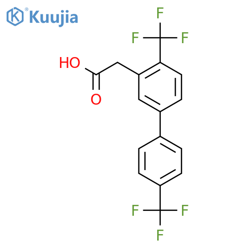4,4'-Bis(trifluoromethyl)biphenyl-3-acetic acid structure