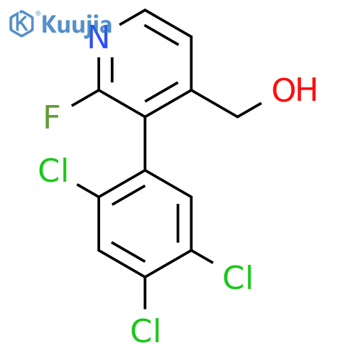 2-Fluoro-3-(2,4,5-trichlorophenyl)pyridine-4-methanol structure