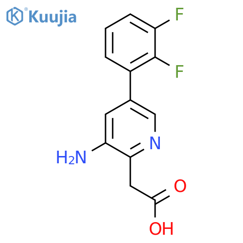 3-Amino-5-(2,3-difluorophenyl)pyridine-2-acetic acid structure
