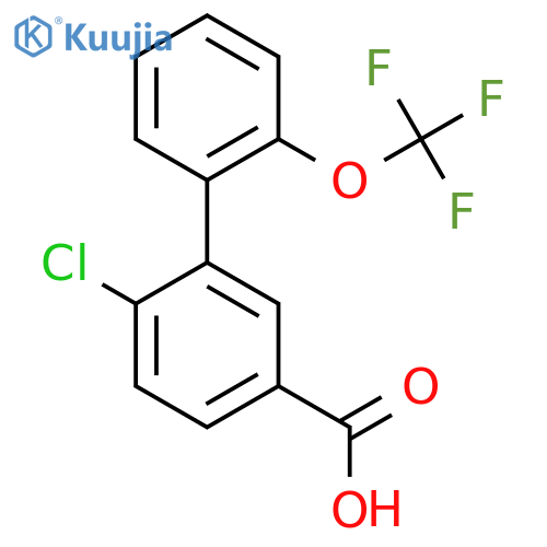 6-Chloro-2'-(trifluoromethoxy)biphenyl-3-carboxylic acid structure