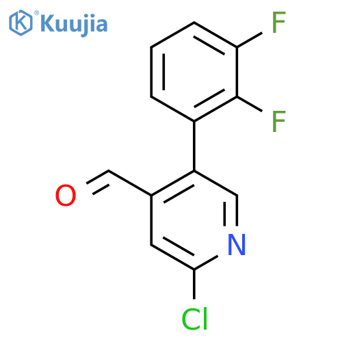 2-Chloro-5-(2,3-difluorophenyl)isonicotinaldehyde structure