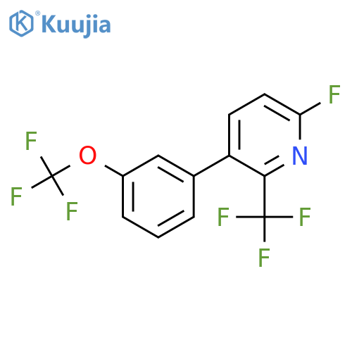6-Fluoro-3-(3-(trifluoromethoxy)phenyl)-2-(trifluoromethyl)pyridine structure