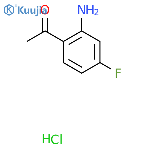 1-(2-amino-4-fluorophenyl)ethan-1-one hydrochloride structure