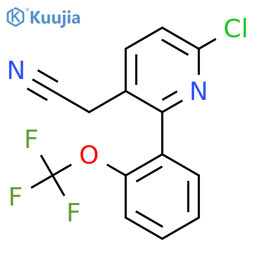 6-Chloro-2-(2-(trifluoromethoxy)phenyl)pyridine-3-acetonitrile structure