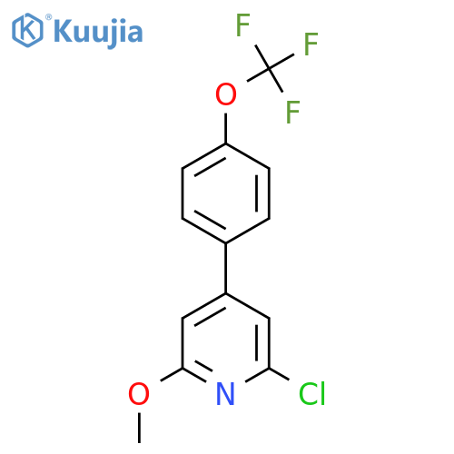 2-Chloro-6-methoxy-4-(4-(trifluoromethoxy)phenyl)pyridine structure