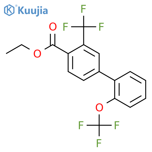 Ethyl 2'-(trifluoromethoxy)-3-(trifluoromethyl)biphenyl-4-carboxylate structure