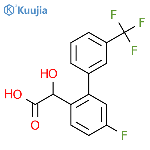 (5-Fluoro-3'-(trifluoromethyl)biphenyl-2-yl)-hydroxyacetic acid structure