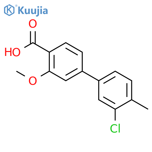 4-(3-Chloro-4-methylphenyl)-2-methoxybenzoic acid structure