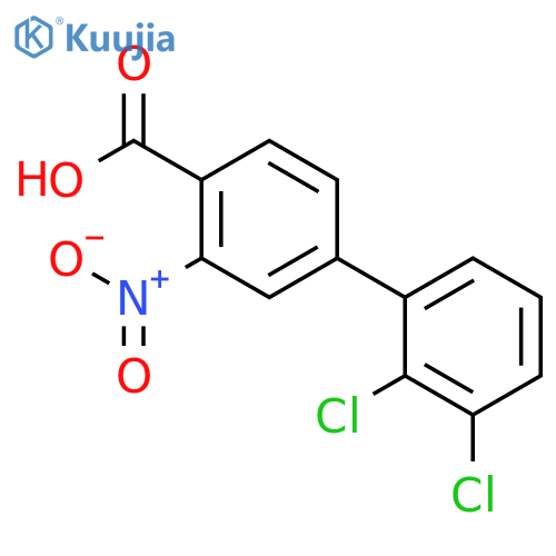4-(2,3-Dichlorophenyl)-2-nitrobenzoic acid structure