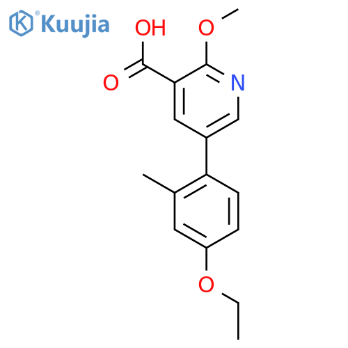 5-(4-Ethoxy-2-methylphenyl)-2-methoxynicotinic acid structure