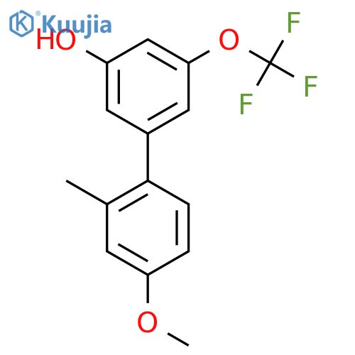 5-(4-Methoxy-2-methylphenyl)-3-trifluoromethoxyphenol structure