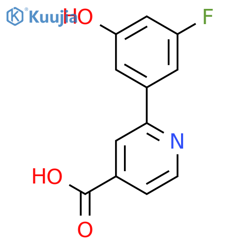 2-(3-Fluoro-5-hydroxyphenyl)pyridine-4-carboxylic acid structure