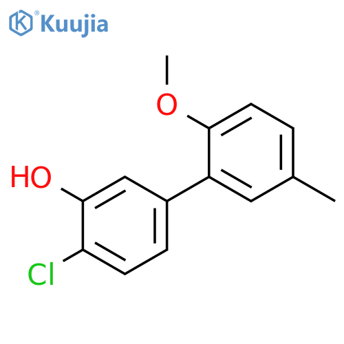 2-Chloro-5-(2-methoxy-5-methylphenyl)phenol structure