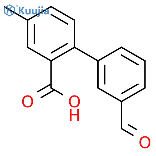 2-(3-formylphenyl)-5-methylbenzoic Acid structure