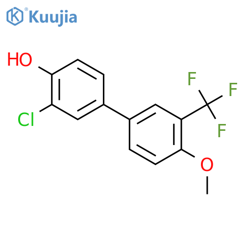 2-chloro-4-[4-methoxy-3-(trifluoromethyl)phenyl]phenol structure
