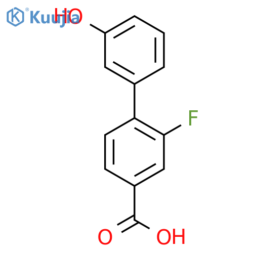3-Fluoro-4-(3-hydroxyphenyl)benzoic acid structure