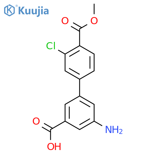 3-Amino-5-(3-chloro-4-methoxycarbonylphenyl)benzoic acid structure