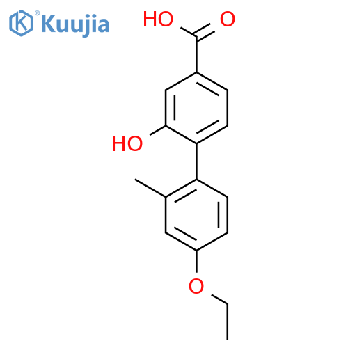 4-(4-Ethoxy-2-methylphenyl)-3-hydroxybenzoic acid structure