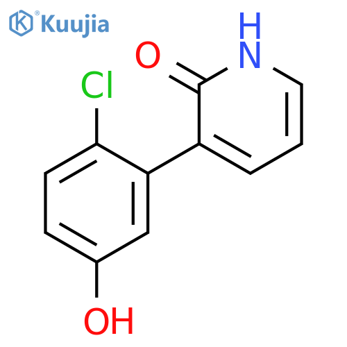 3-(2-Chloro-5-hydroxyphenyl)pyridin-2(1H)-one structure