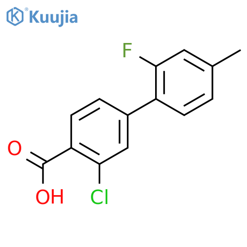 2-chloro-4-(2-fluoro-4-methylphenyl)benzoic Acid structure