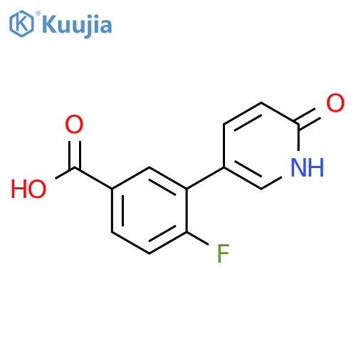 Benzoic acid, 3-(1,6-dihydro-6-oxo-3-pyridinyl)-4-fluoro- structure