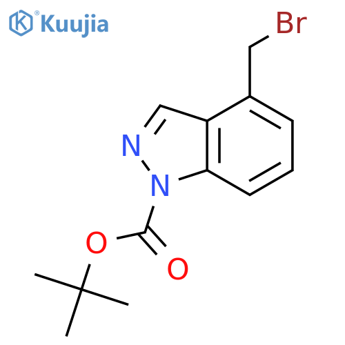 tert-butyl 4-(bromomethyl)-1H-indazole-1-carboxylate structure