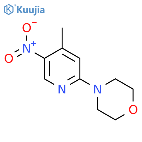 4-{5-Nitro-4-methyl-2-pyridinyl}morpholine structure