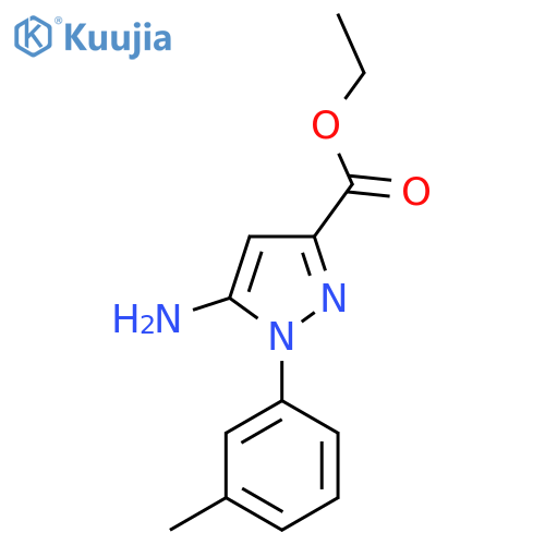Ethyl 5-amino-1-(3-methylphenyl)-1H-pyrazole-3-carboxylate structure