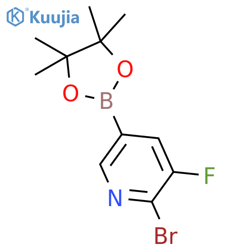 2-Bromo-3-fluoro-5-(4,4,5,5-tetramethyl-1,3,2-dioxaborolan-2-yl)pyridine structure