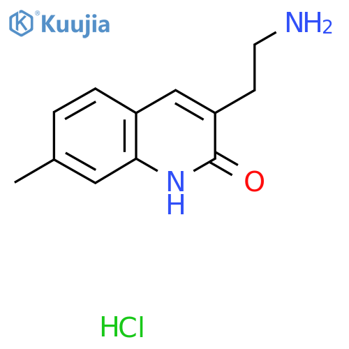 3-(2-aminoethyl)-7-methyl-1,2-dihydroquinolin-2-one hydrochloride structure