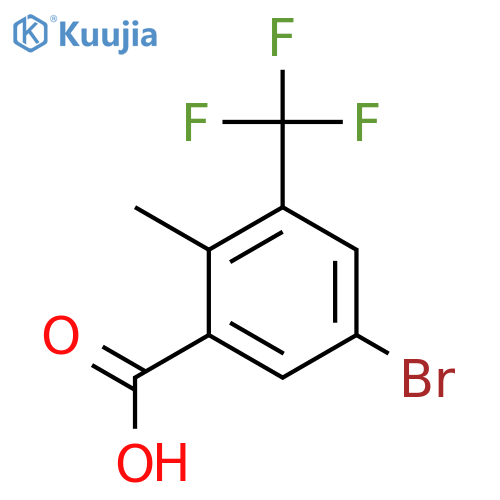 5-Bromo-2-methyl-3-(trifluoromethyl)benzoic acid structure