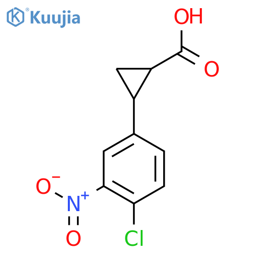 2-(4-chloro-3-nitrophenyl)cyclopropane-1-carboxylic acid structure
