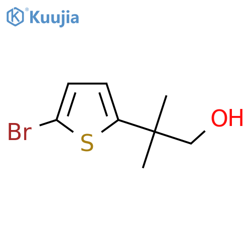 2-(5-bromothiophen-2-yl)-2-methylpropan-1-ol structure