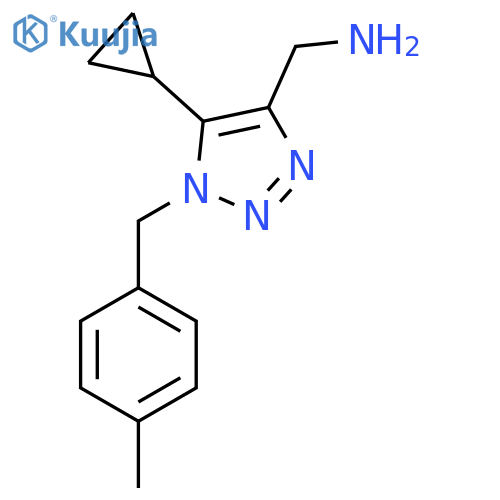 {5-cyclopropyl-1-(4-methylphenyl)methyl-1H-1,2,3-triazol-4-yl}methanamine structure