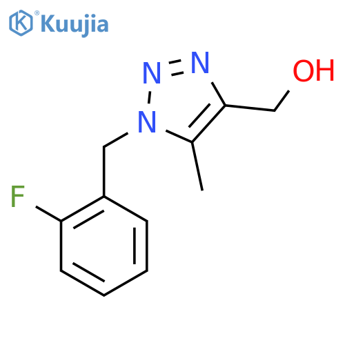 {1-(2-fluorophenyl)methyl-5-methyl-1H-1,2,3-triazol-4-yl}methanol structure