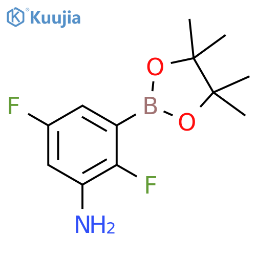 2,5-difluoro-3-(4,4,5,5-tetramethyl-1,3,2-dioxaborolan-2-yl)aniline structure