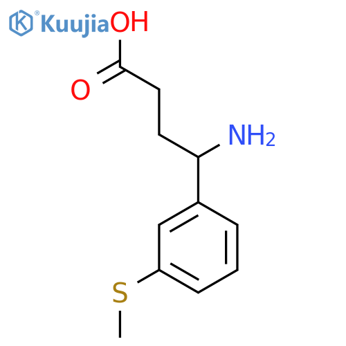 4-amino-4-3-(methylsulfanyl)phenylbutanoic acid structure