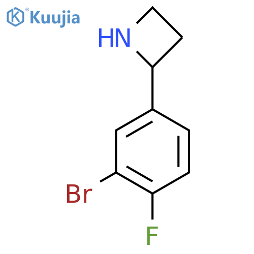 2-(3-bromo-4-fluorophenyl)azetidine structure