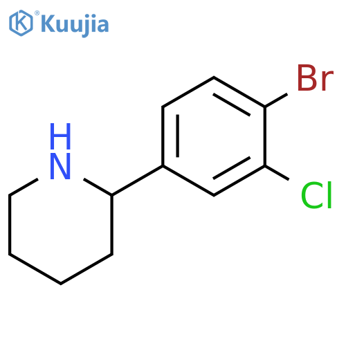 2-(4-bromo-3-chlorophenyl)piperidine structure