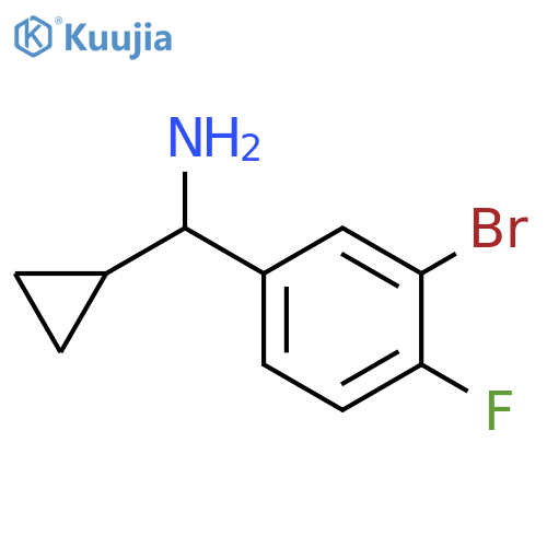 (3-BROMO-4-FLUOROPHENYL)(CYCLOPROPYL)METHANAMINE structure