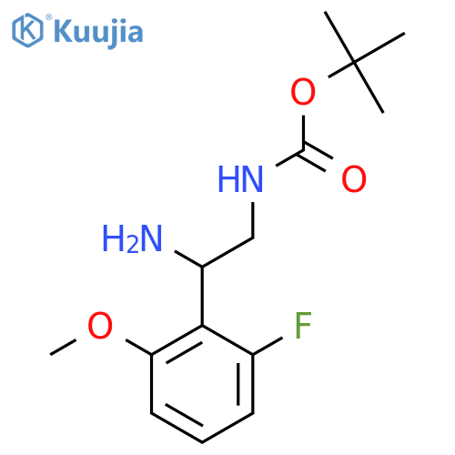 tert-butyl N-2-amino-2-(2-fluoro-6-methoxyphenyl)ethylcarbamate structure